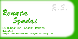 renata szadai business card